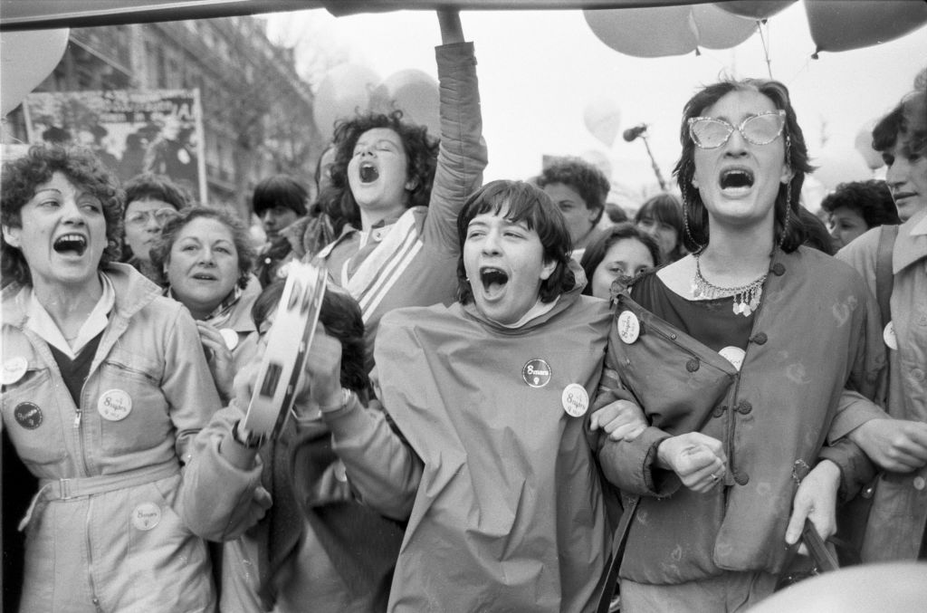 Nőnap Párizsban 1982-ben (Fotó: Daniel SIMON/Gamma-Rapho Getty Images)