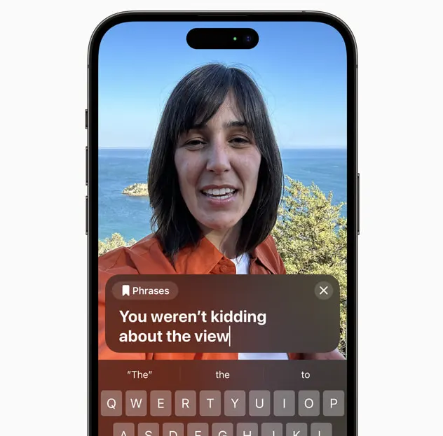 Akár videótelefonálás közben is lehet majd használni a funkciót, a beírt üzenetet felolvassa az applikáció (Fotó: Apple)