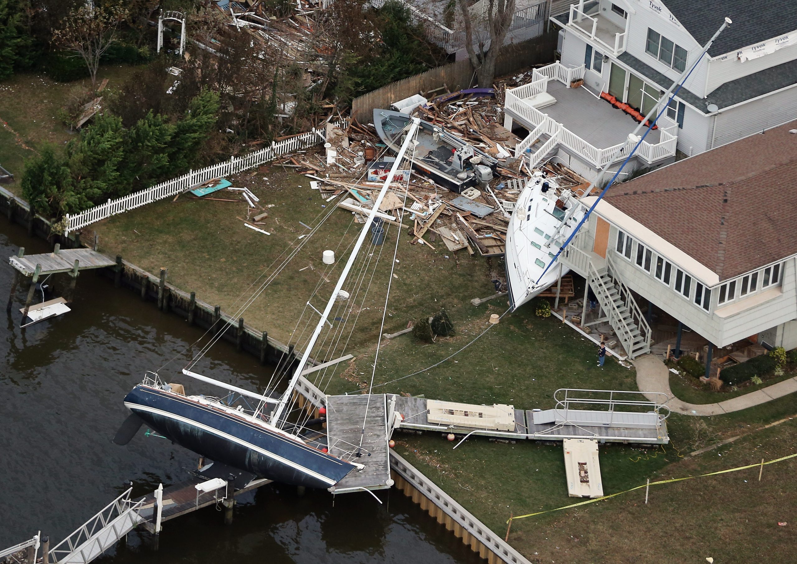 Bő tíz éve óriási pusztítást végzett New Yorkban és New Jersey-ben a Sandy hurrikán (Kép: Mario Tama/Getty Images)