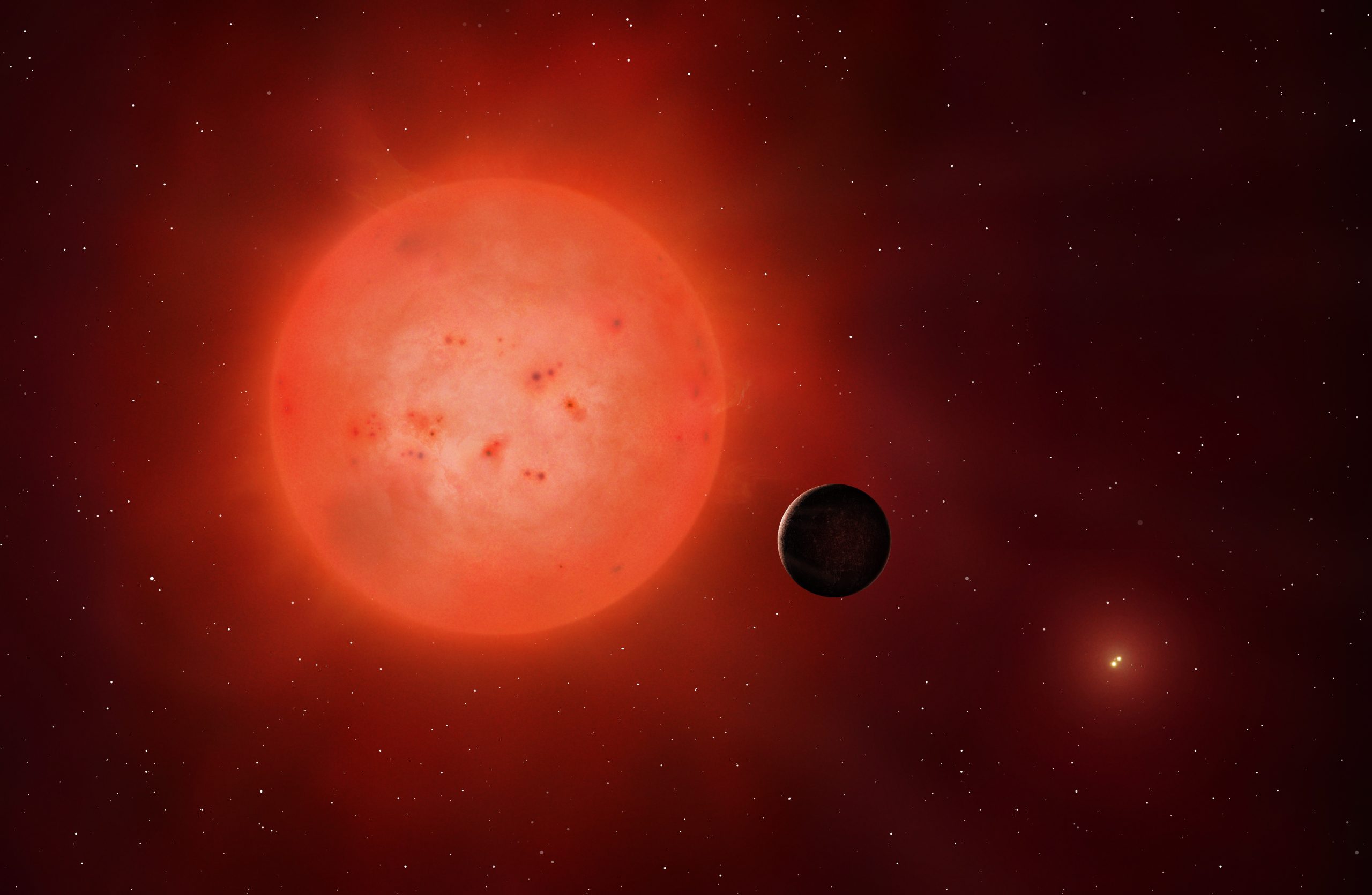 Egy vörös törpecsillag sokkal kevésbé sugárzik, mint pl. a mi Napunk