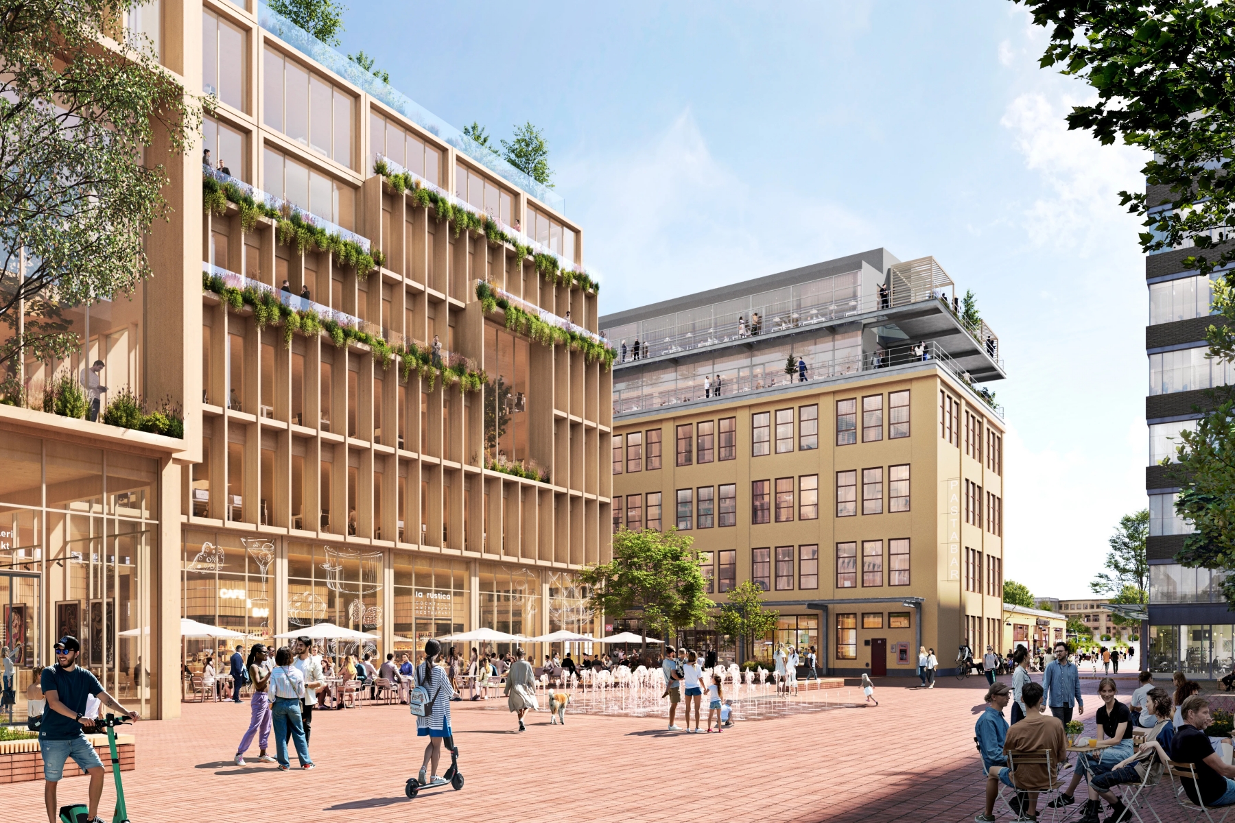 A munkálatok 2025-ben indulnak, az első épületek 2027-re készülhetnek el. (Fotó: Atrium Ljungberg)