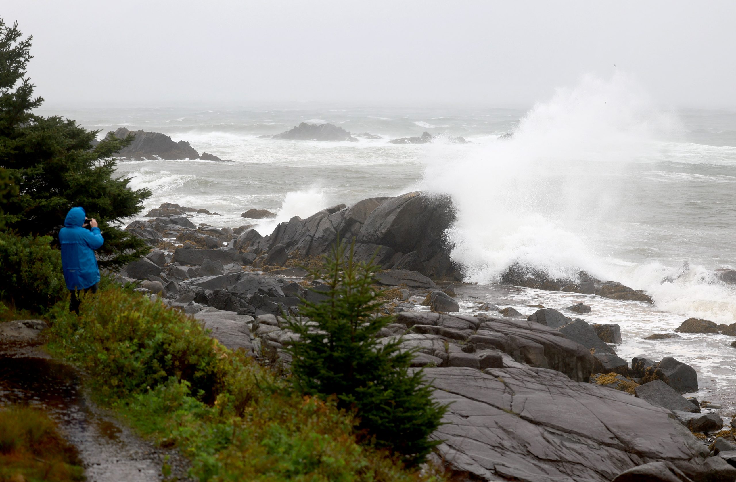 A Lee hurrikán trópusi ciklonná szelídült, mire Maine államhoz ért, ereje azonban így is pusztító volt (Kép: Joe Raedle/Getty Images)