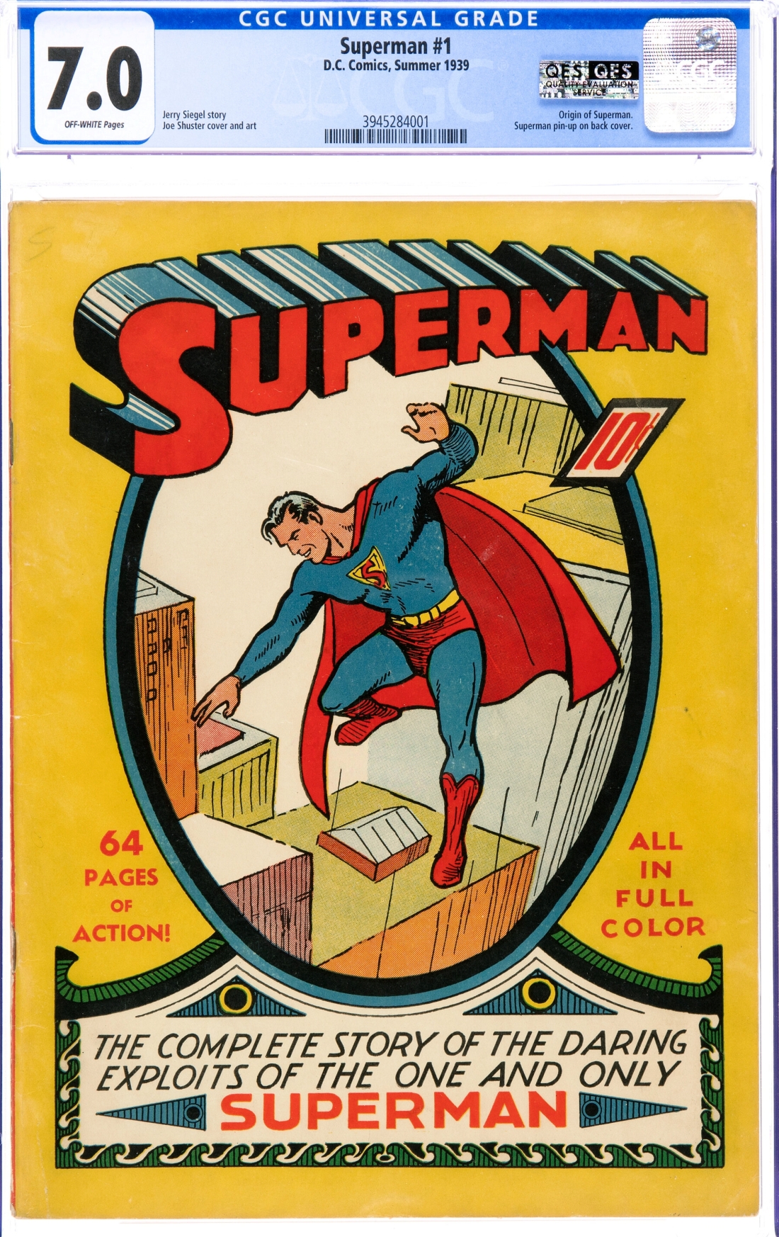 Ugyanakkor volt, amiért többet is ért, mint a legelső Pókember: Superman első önálló, egyben történelmi képregény-megjelenése valakinek több mint 800 millió forintnyit ért meg. (Fotó: Heritage Auctions/HA.com)