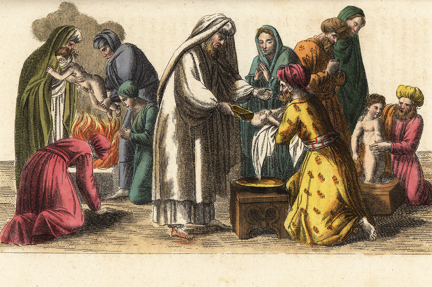 A zoroasztrizmus tanítványainak beavatási szertartása (Giulio Ferrario, 1847)