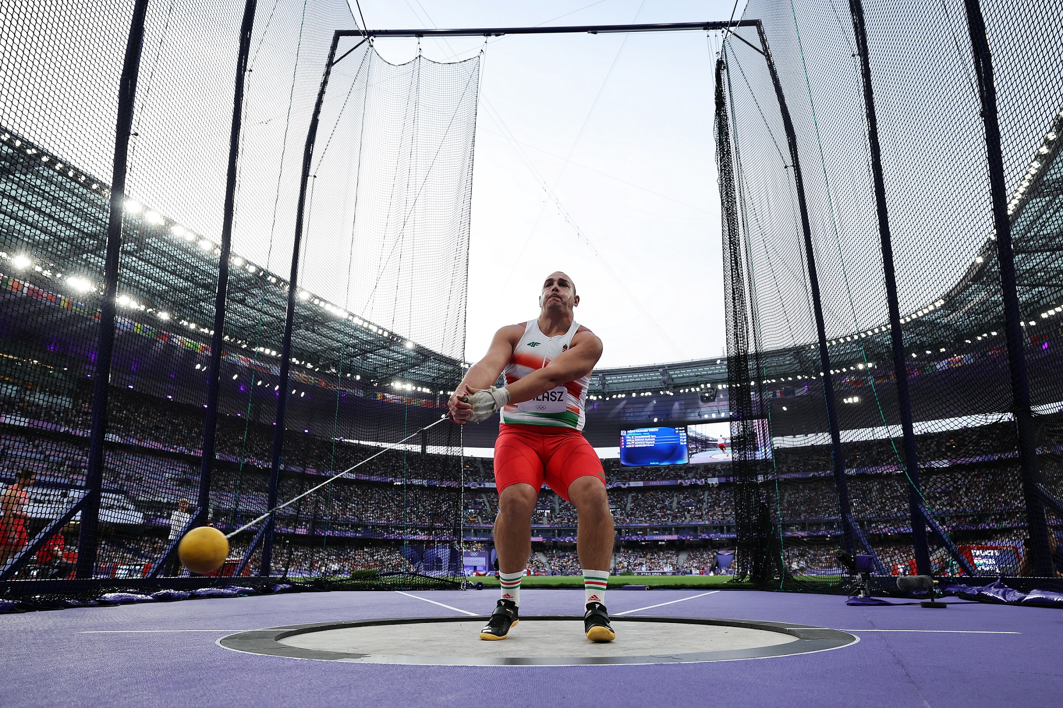 Halász Bence - kalapácsvetés (Kép: Christian Petersen/Getty Images)