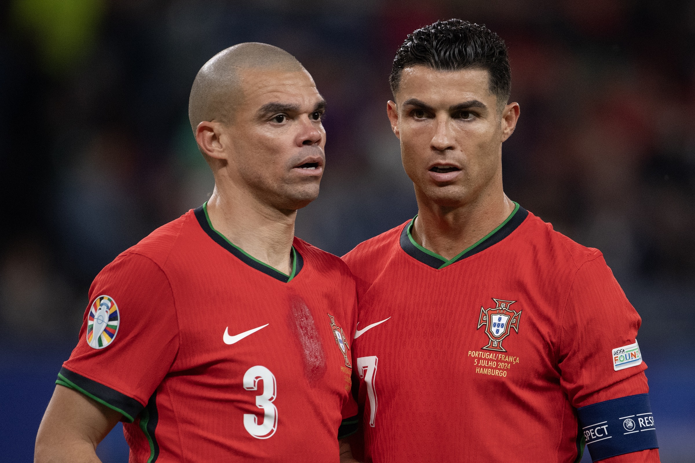 Pepe és Cristiano Ronaldo (Kép: Joe Prior/Visionhaus via Getty Images)