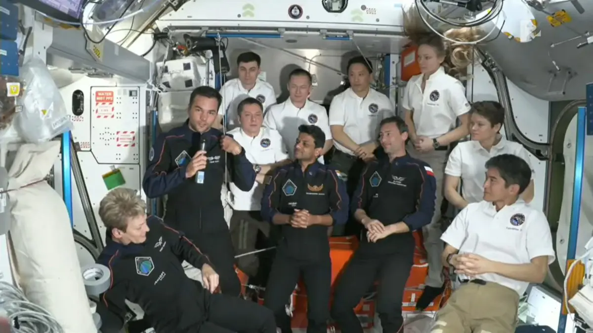 Kapu Tibor már a fedélzeten tartózkodik. Fotó: Axiom Space