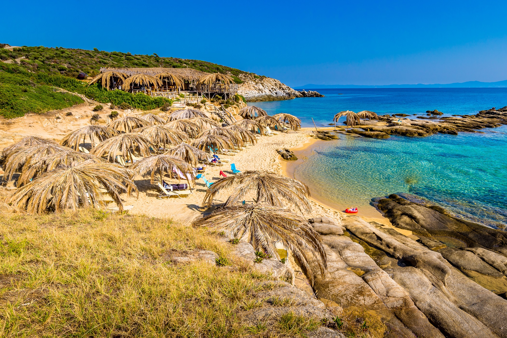 Sithonia egyik strandja, Halkidiki-félsziget, Görögország